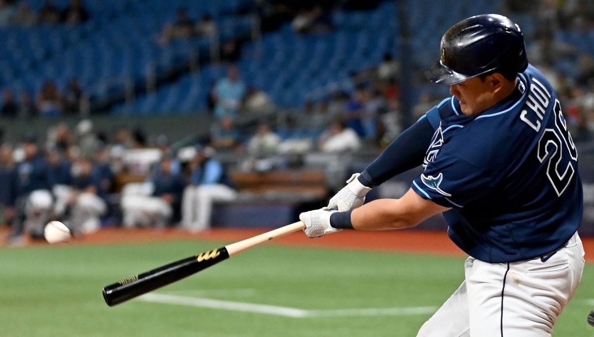 Tampa Bay first baseman Ji-Man Choi has struggles the second half of the season, but it seems like he's found some things in the past week. Can he help in the postseason against all of Cleveland's right-handed starters. (USA TODAY Sports)